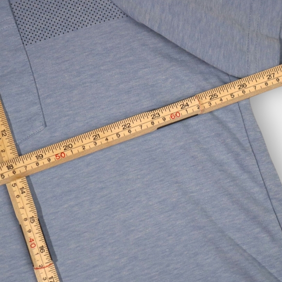 Travis Mathews Golf Polo Shirt Mens Size XXXL Light Blue Pocket Short Sleeve - Picture 5 of 9